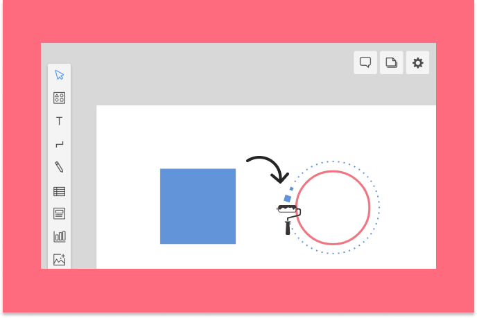 Styling your Cacoo diagrams is easy with Copy Style
